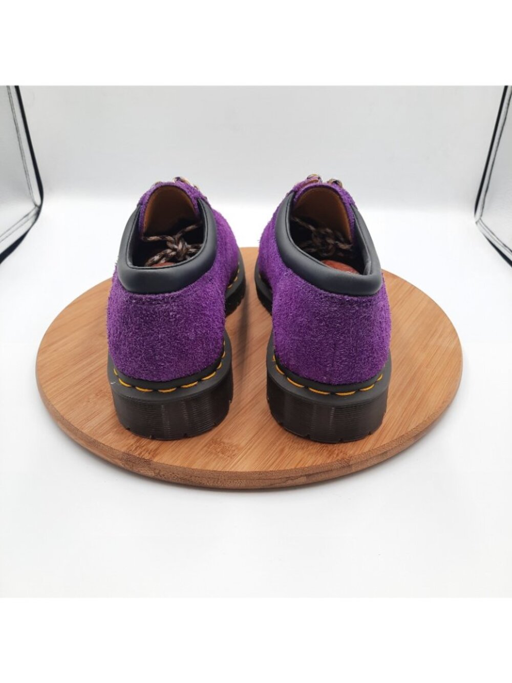 Dr Doc Martens 8053 Womens 10 Mens 9 Shoes Ben Long Napped Suede Purple Sneakers - Picture 4 of 11